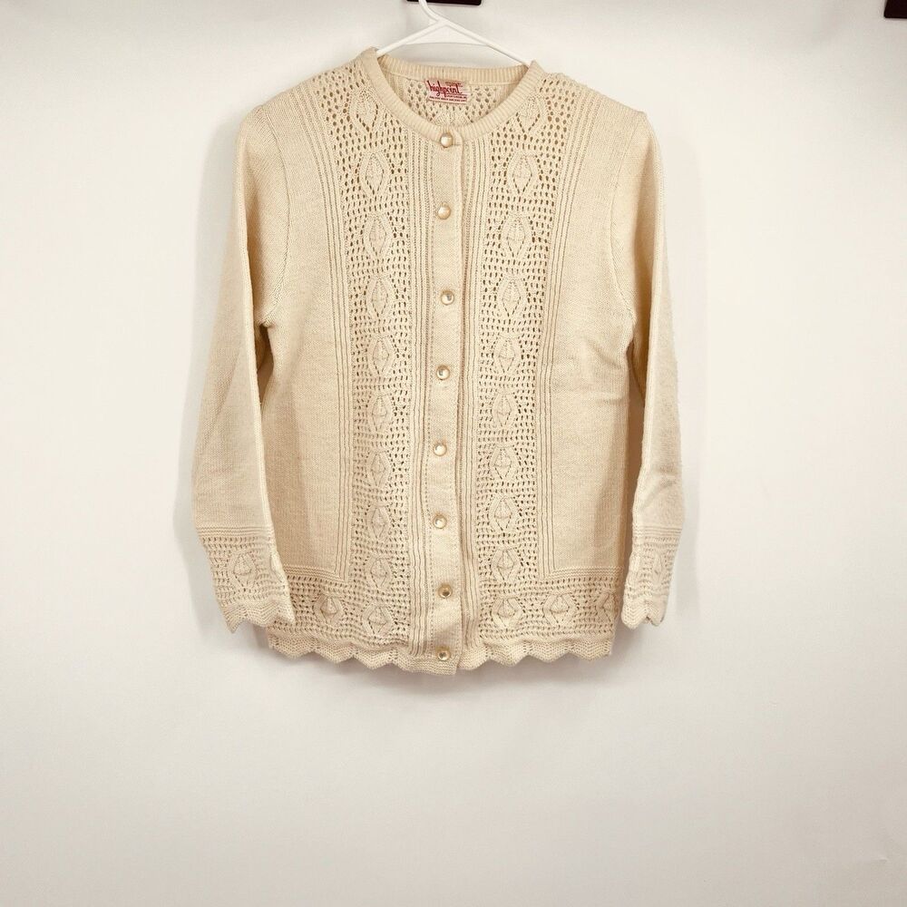 Womens VTG Highpoint Cottagecore Sweater 50’s 60’s Classy Pearl  Preppy Crochet